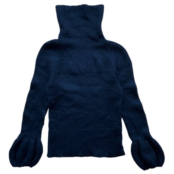 Benetton Black Funnel Neck Bell Sleeve Sweater | Size Small - Picture 4 of 4